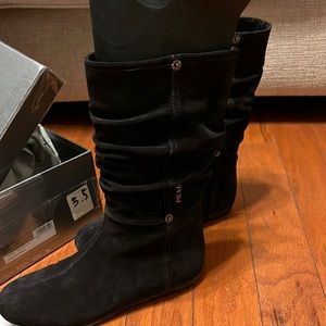Authentic Prada suede boots size 5.5 purchased from saks fifth avenue.